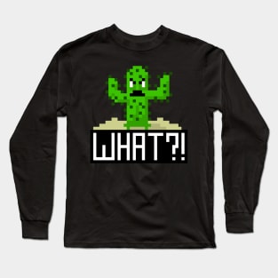 Fighty cactus pixel Long Sleeve T-Shirt